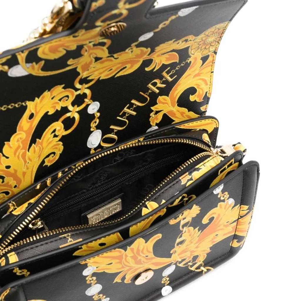 Ny VERSACE JEANS COUTURE PU Crossbody-veske, Skulderveske Dame Svart Gull 75VA4BF1ZS807G89