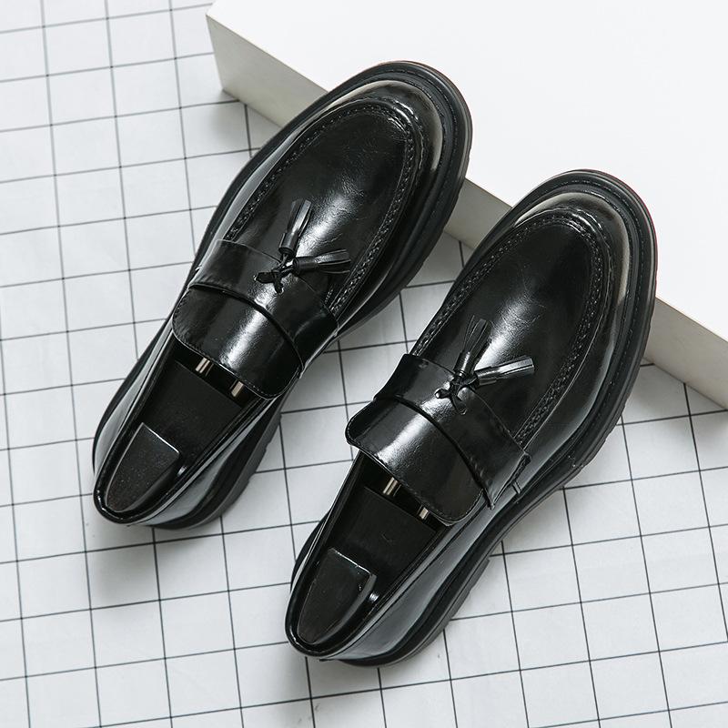 Tassel leather shoes 2025 autumn new overalls men's shoes size 46 2025 business dress casual shoes large size men's shoes