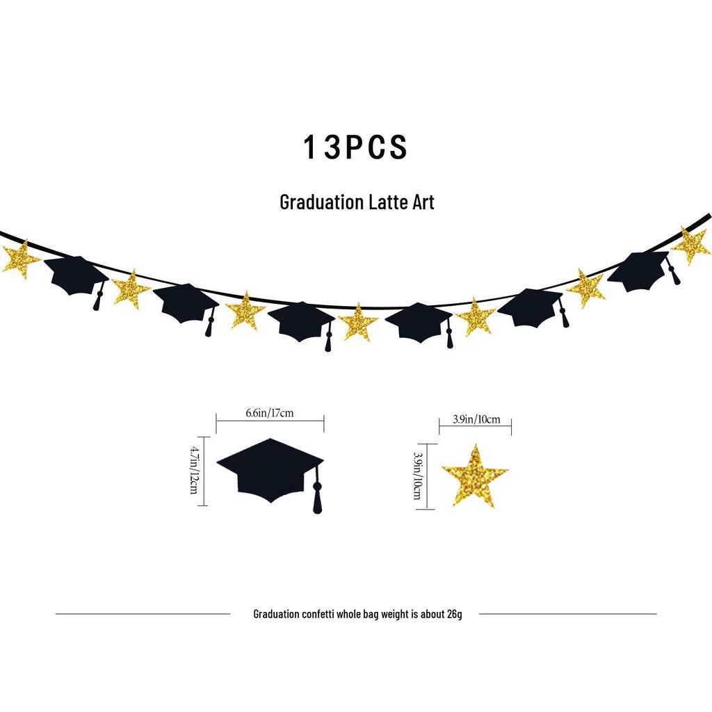 2026 Graduation Party Decoration Set: Banner & Cap Balloon