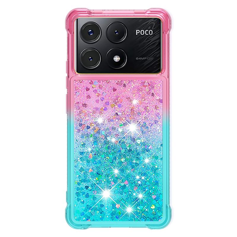 X6 Pro Case On For Fundas Xiaomi Poco X6 Pro Cover Glitter Dynamic Liquid Case For Xiomi Xiaomi PocoX6 X 6 Pro Phone Cases Etui