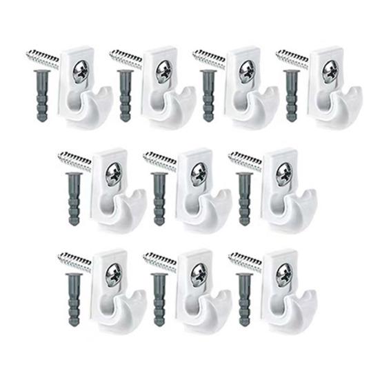 Plastic String Light Hook Easy Install Christmas Lights Hanger Hooks Weatherproof Rust-Proof Wall Mount Hook for Outdoor Indoor Use