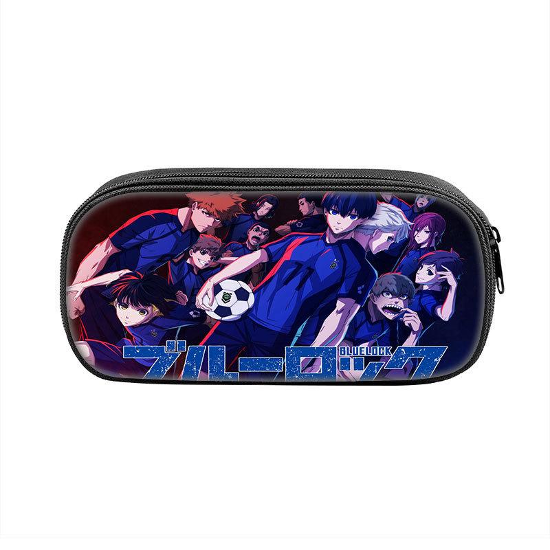 Bluelock Printed Pencil Case, Blue Prison Primary And Secondary School Children'S Pencil Stationery Storage Bag