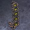 Natural Citrine Gemstone Handmade Copper Wire Wrap Bracelet 7-8" B2V59
