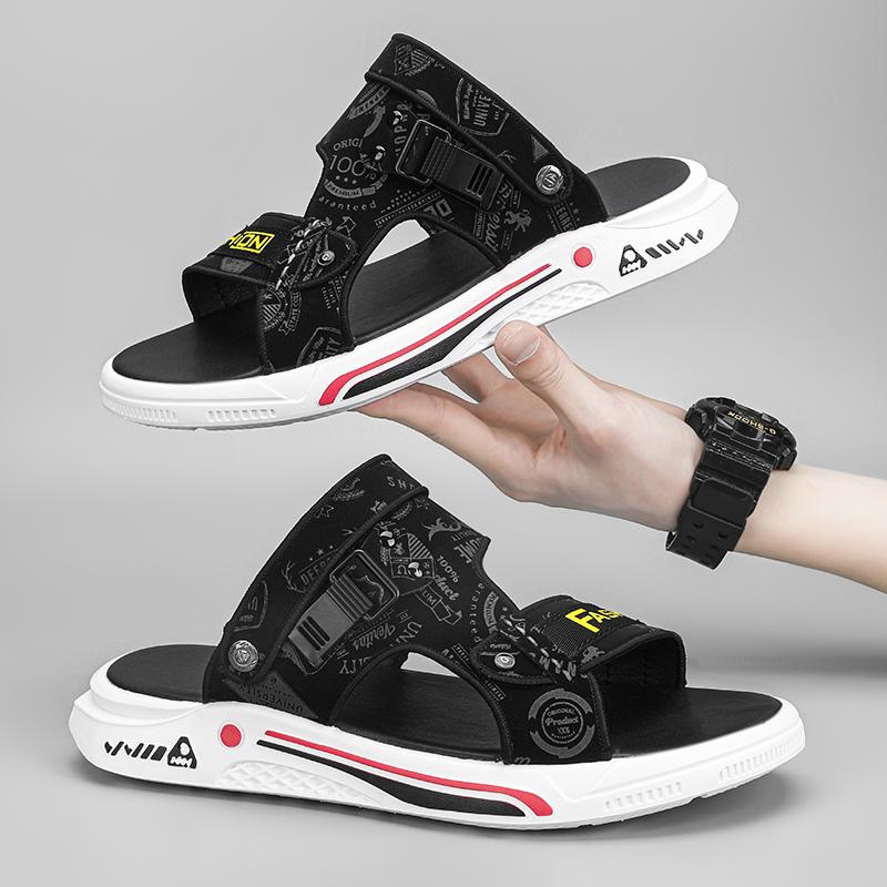 Fashion CYYTL Mens Slippers Casual Summer Shoes Beach Sandals Outdoor Slides Leather Walking Comfort Designer Fashion Lightweight Luxury