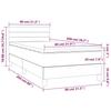Vidaxl Letto Continentale Con Materasso, Grigio Chiaro, 80X200 Cm, Tessuto