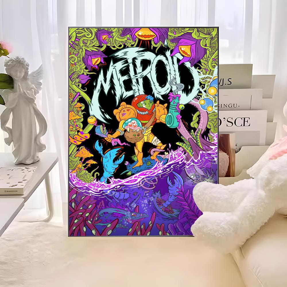 Game M-METROID Classic Vintage Posters Vintage Room Home Bar Cafe Decor Nordic Home Decor