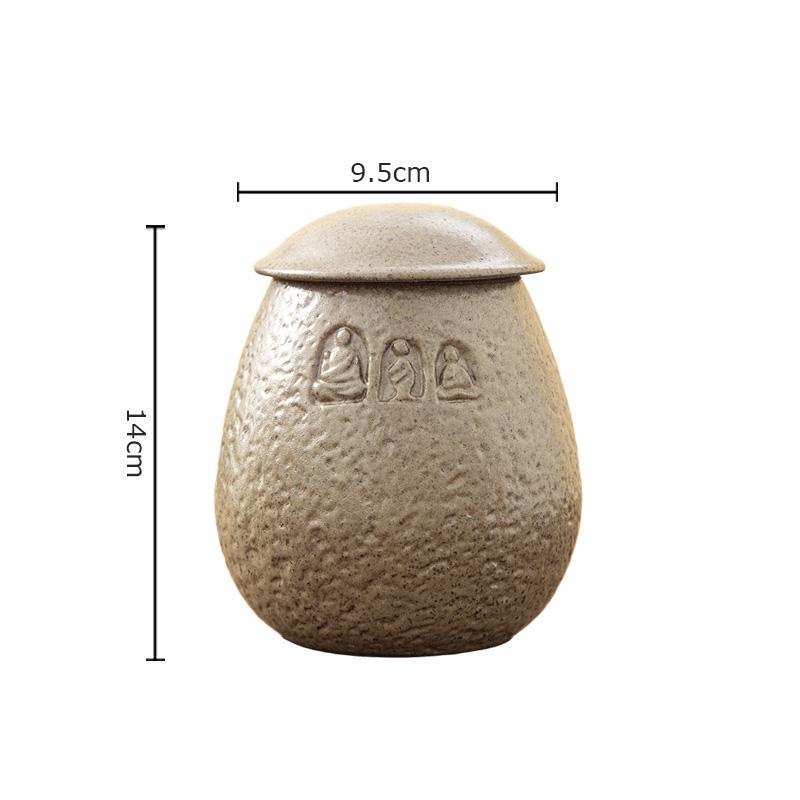 

Ceramic Gilded Tea Caddies Portable Moisture Resistant Tea Caddies Household Dining Table Coffees Beans Sealed Storage Container