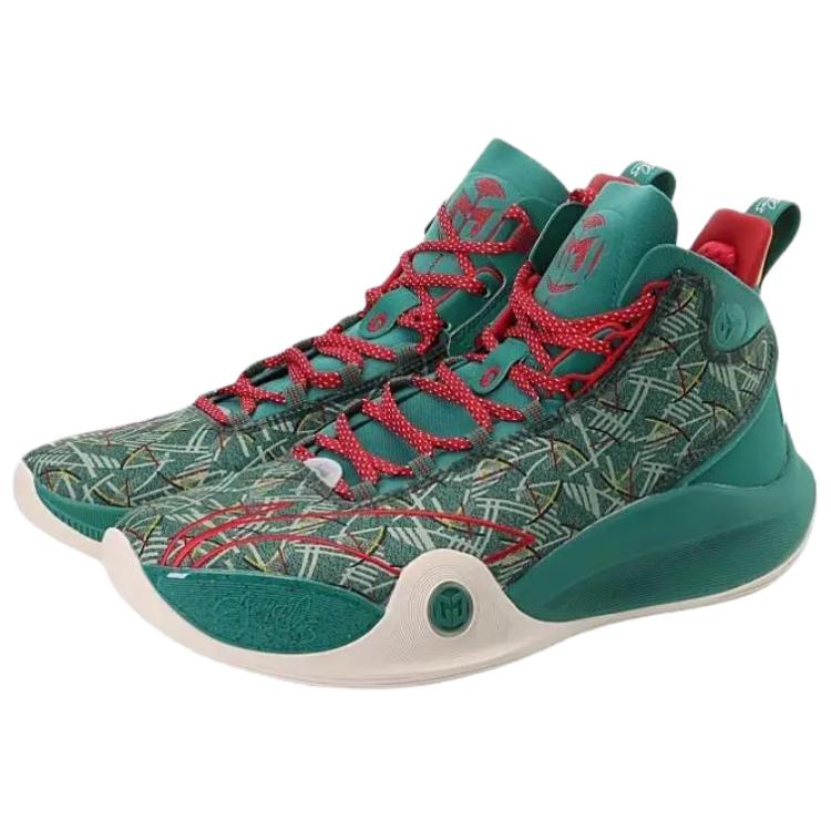 New LiNing CJ 1 Cushioning, Breathable, Slip Resistant Mid Top Basketball Shoes Unisex Green ABAR019-DN