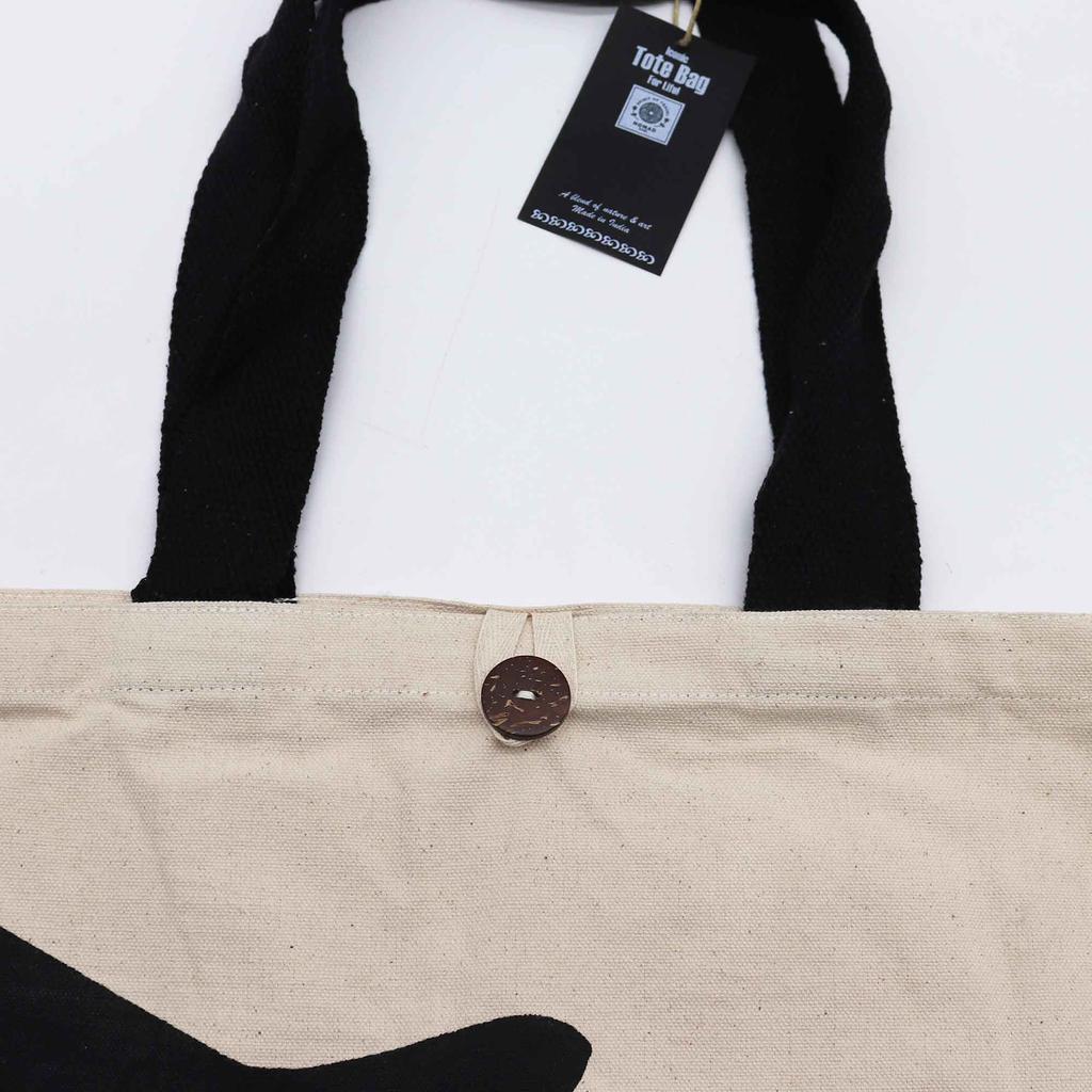 Tote Bag Black Cat Natural 10oz