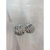 European and American-Style Irregular Silver-Color Cold Metal Earrings
