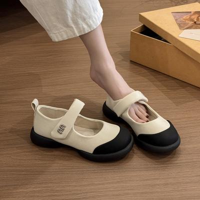 French Ugly Cute Mary Jane Loafers Women's 2025 New Autumn Small Fragrance with Skirt Comfortable Cloud Puff Shoes
