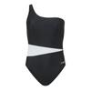 Zoggs Damen Einteiler Badeanzug mit Farbblock und One-Shoulder