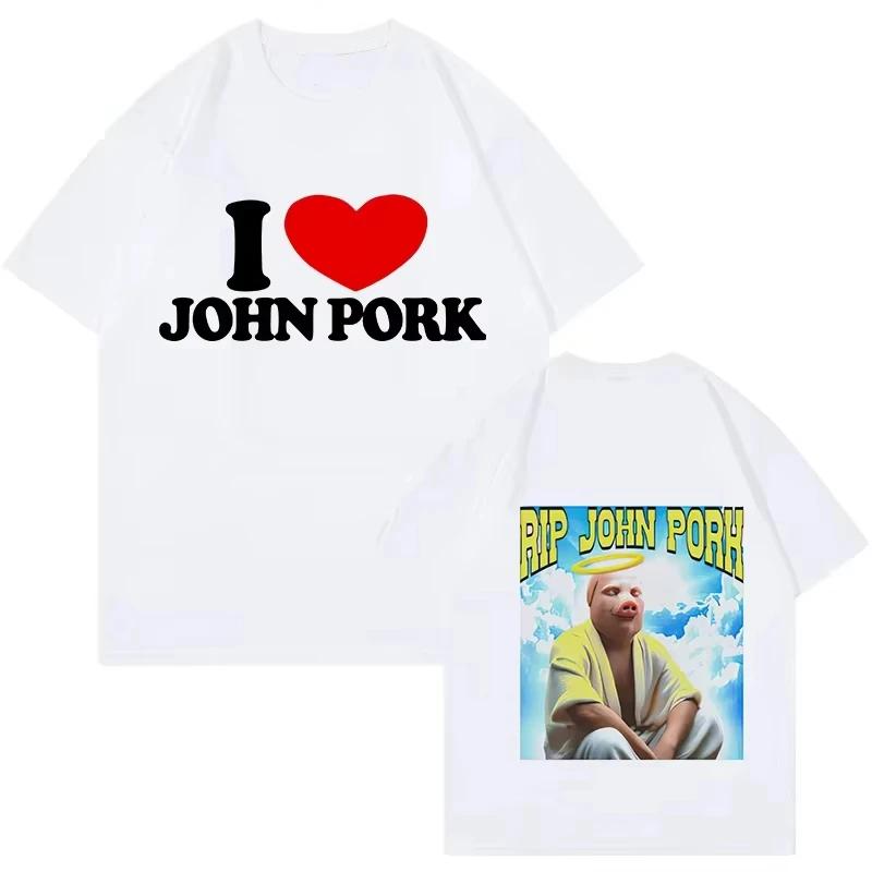Funny Men Women Pig Tees John Pork Is Calling Answer Call Phone Shirt Tshirt Fashion Harajuku Kawaii Tshirt Women Y2K Clothing S