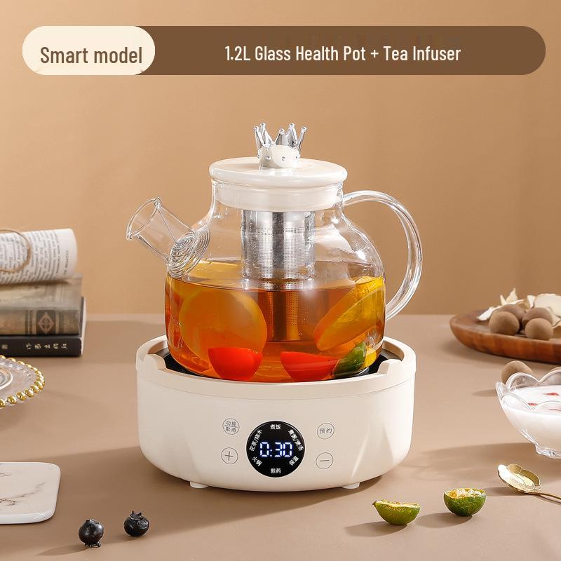 Multifunctional Automatic Glass Flower Tea Pot for Home or Office