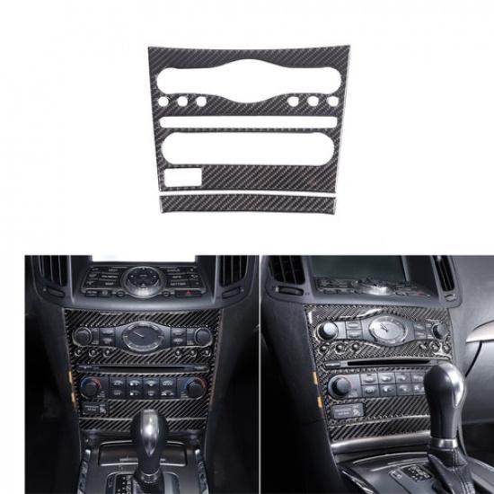 

Carbon Fiber Interior Radio Console Cover Trim Sticker For Infiniti G37 2007-13