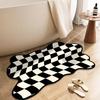 Irregular Simple Printing Bathroom Thickening Mat Bath Non-slip Carpets In Wash Basin Bathtub Side Floor Rug Shower Room Doormat Memory Foam 3D Pad