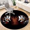 1PC Tiger Eyes Office Round Rug, Non slip, Soft and Durable Office Rug for Interior Decoration, Perfect for Office