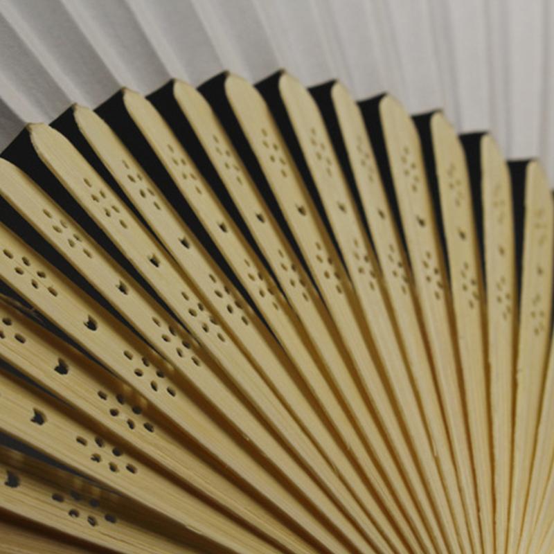 DIY Paper Wood Folding Fan Adults Children's Calligraphy Painting Practice Blank White Folding Fan Wedding Gifts