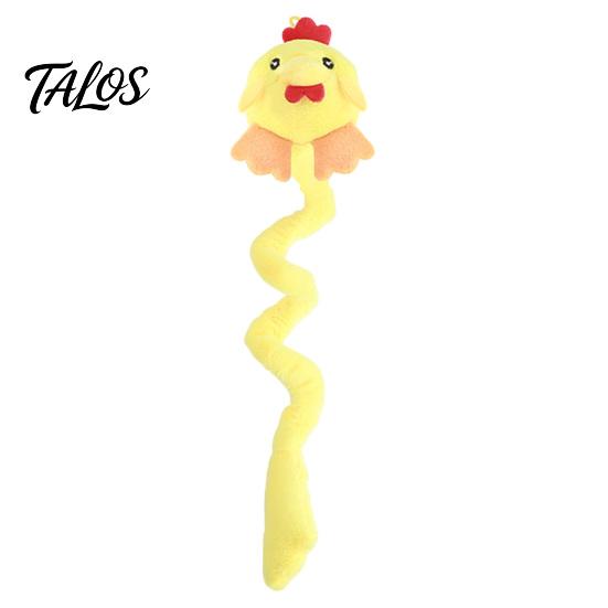 Interactive Cat Toy Plush Animal Toy, Long Tail Chew with Crinkle Sound, Hanging Stuffed Fox Chick Monkey for Indoor Cats Solo or Play Accessory