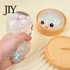 Glitter Pinch Dumpling Steamed Bun Squeeze Toy, Cute Stress Relief Ball, Durable Ball Slow Rising Decompression Toy for Desk, Kawaii Fidget