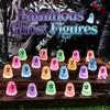 6-11pc Luminous Ghost Figures Halloween Resin Ghost Ornament Mini Micro DIY Landscape Miniatures Festival Party Home Decor Gifts