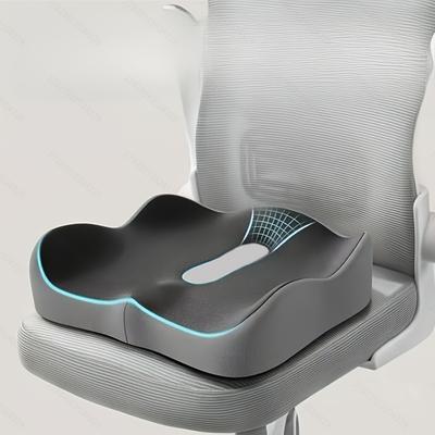 Ergonomic Memory Foam Seat Cushion for Office Chair and Car Pressure Relief Lumbar Support Washable Cover