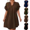 Women's Loose Comfortable Casual And Fashionable Short Sleeve V-neck Plus Size Dress