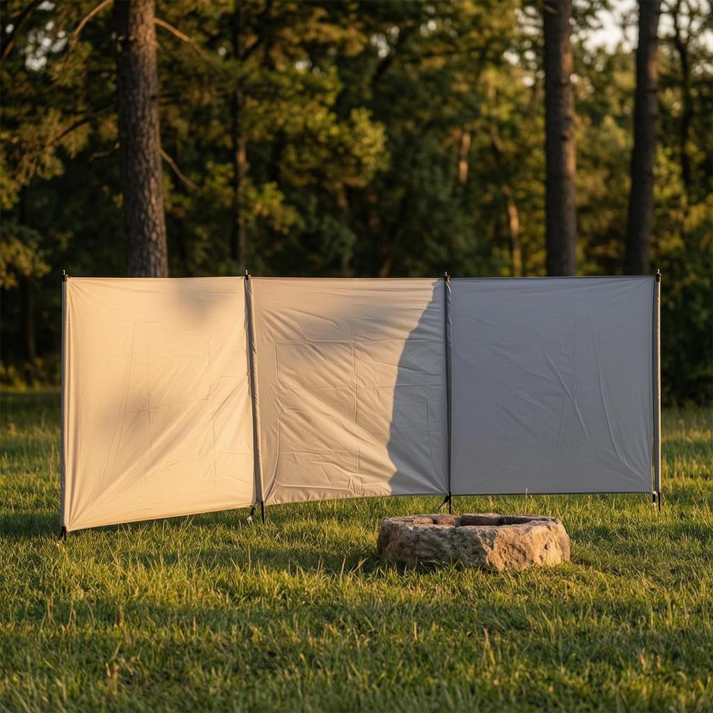 Outdoor Windbreak Screen Oxford Cloth Fiberglass Windbreaker Tent Panel for