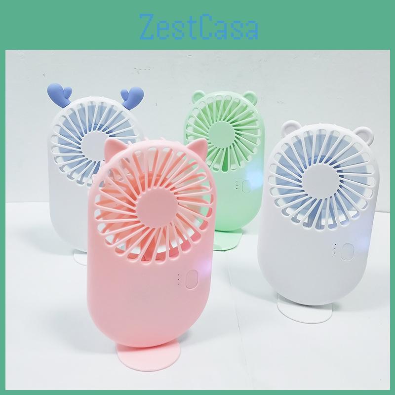Handheld Mini Usb Fan With Holder Portable And Adjustable For Outdoor Travelling