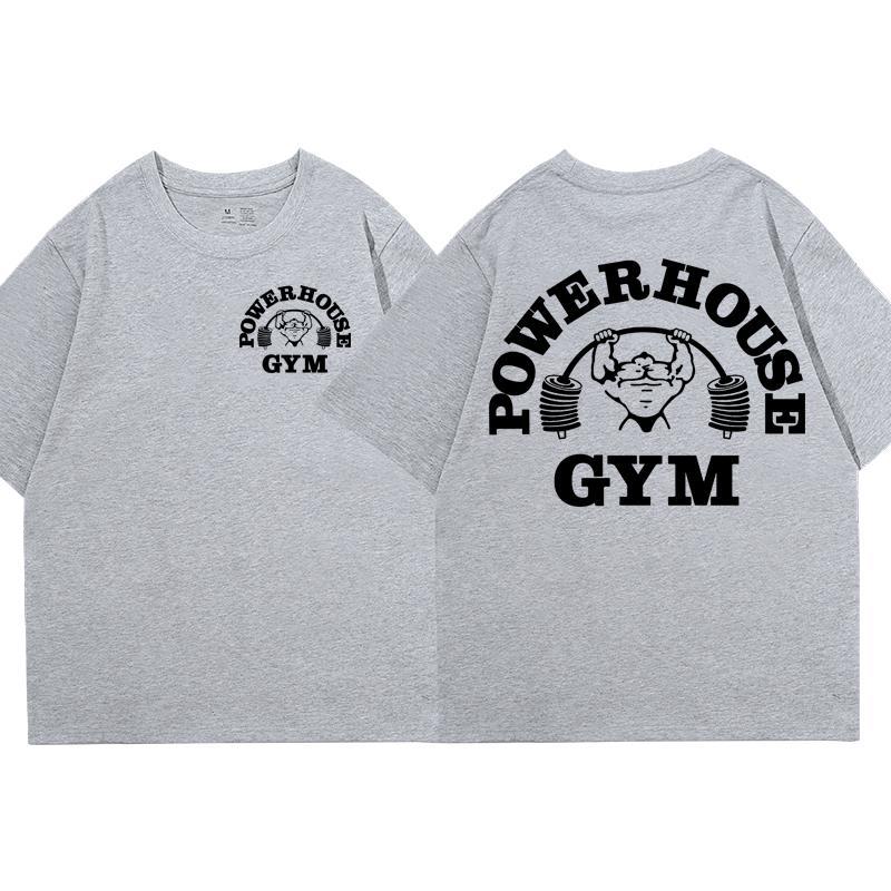 Powerhouse Gym Grafik T-Shirt Herren Damen Kleidung Lustig Overs