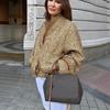 Vintage Chic Tweed Coat Women Gold Elegant Off-Shoulder Long Sleeve Slim Fit Outerwear Fall Winter