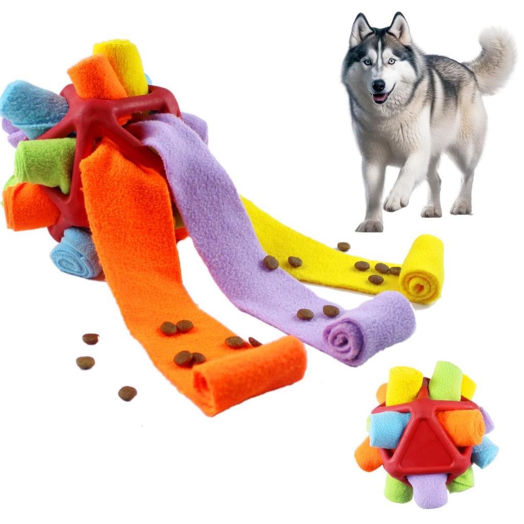 Triangle Snuffle Ball: Upgraded Rubber Pet Toy for Dogs
