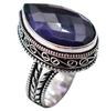 Amethyst Natural Gemstone Antique Silver Plated Ring US Size-8 R 648