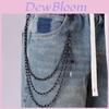 Gothic Star Moon Multilayer Metal Belt Chain For Men Women Hip Hop Style