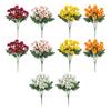 1/5/10Pcs Fall Artificial Flower UV Resistant Fake Plastic Flower Home Wedding Party Table Centerpiece Indoor Outdoor Faux Bloom Decoration