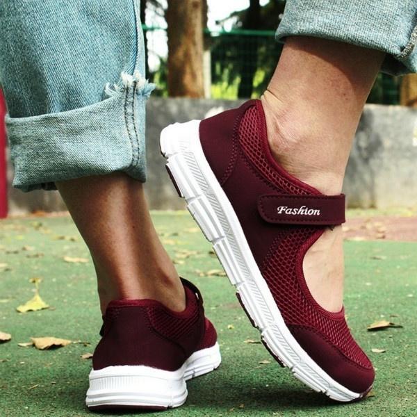 Scarpe Sportive Donna Leggere – Sneakers Traspiranti Senza Lacci – Per Corsa, Palestra, Camminata – Colore Nero, EU 36