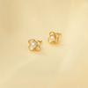 Light Luxury Pearl Flower Earrings French Retro Temperament Elegant Earrings High-end
