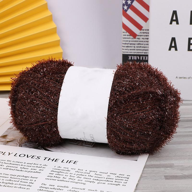 50G Knitting Premium Yarn Lustrous Acrylic High-Quality Fiber Durable Glass Knit-Friendly Thread Sparkly