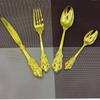 Silver Plated Stylish Design Dinnerware Wedding Occasion Cutlery Xmas Gift Silverware Tableware Dinner Knife Fork Teaspoon Restaurant 4-24Pcs Luxury