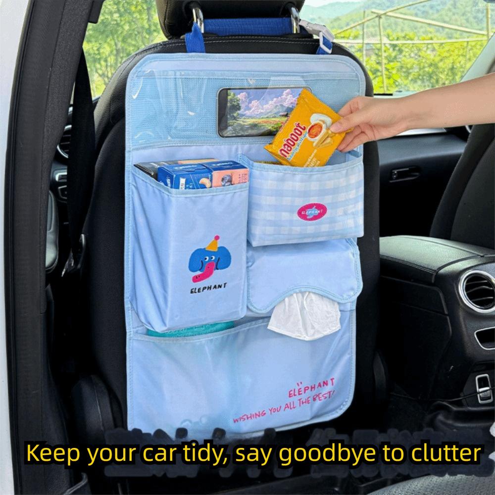 Cartoonmuster Hängeaufbewahrung für Rücksitztür Große Kapazität Auto Innenraum Organizer Wohnheimnutzung