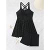2025 2 Pieces Tankini & Beach Skirt Swimsuit Women Solid Sexy Swimwear Female Bathers Bathing Swimming Suit Summer Beachwear