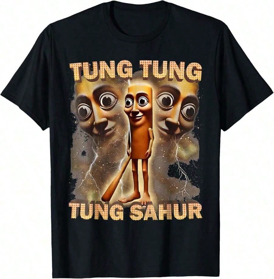 Tung Tung Tung Sahur T-Shirt Unisex T-Shirt L schwarz