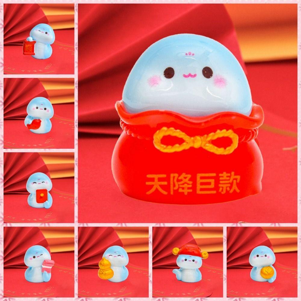 

Resin Mini Snake Ornaments Blessing Snake Year Statue For Home Decorations Style 6