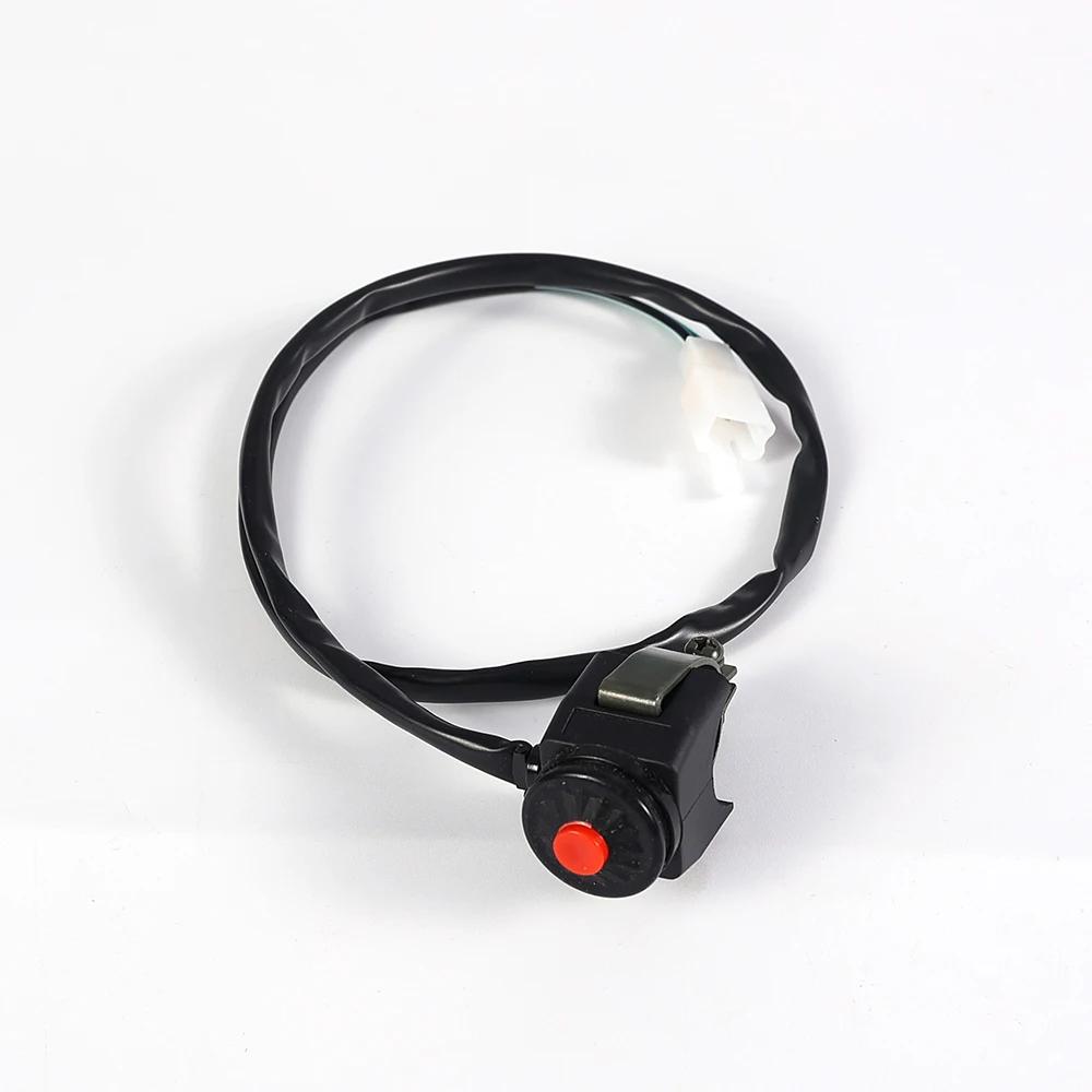 Off-road Motorcycle Headlight Modification Switch Red Start Flameout Horn Flashing Light Power ON-OFF Button for 22mm Handlebar