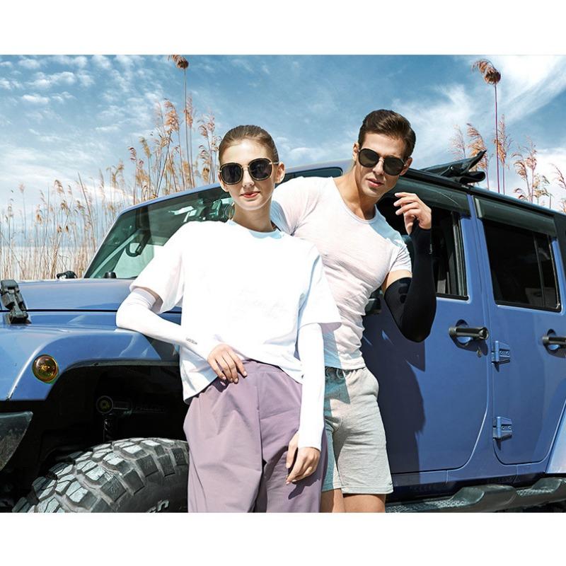 Ice Silk Thin Summer Uv Protection Arm Sleeves Unisex Cooling Arm Cover