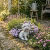 Sweet garden figure york terrier with bow gray