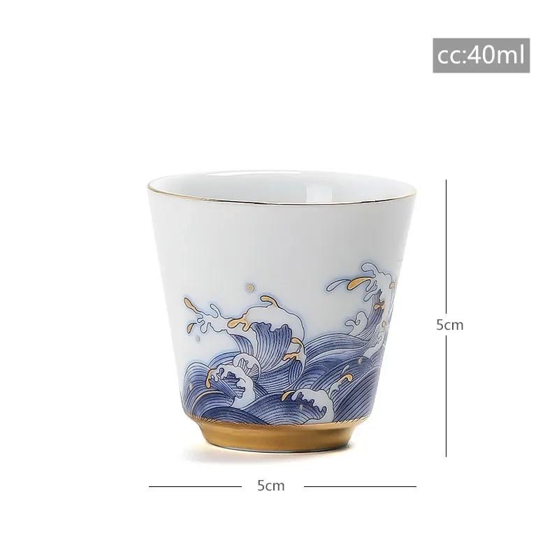 

Chinese Ceramic Teacup Personal Meditation Single Cup Portable Travel Tea Bowl Pu er Master Cup Handmade Tea set Accessories Teacup