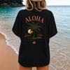 Aloha Good Vibes Shirt Hawaiian Beach Tee Tropical Vacation Tshirt Surf Graphic Shirt Summer Ocean Lover Gift Top