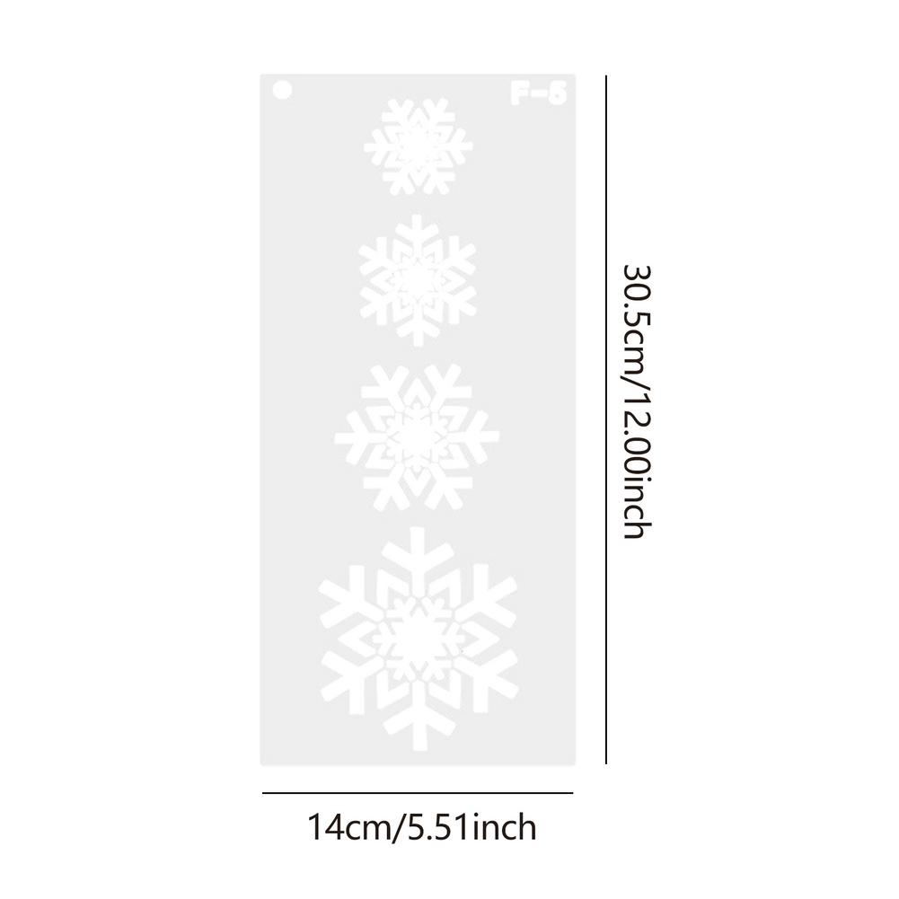 Holiday Stencils Christmas Snowflake Stencils Template Santa Footprint Reusable Drawing Template Christmas For Painting On Wood