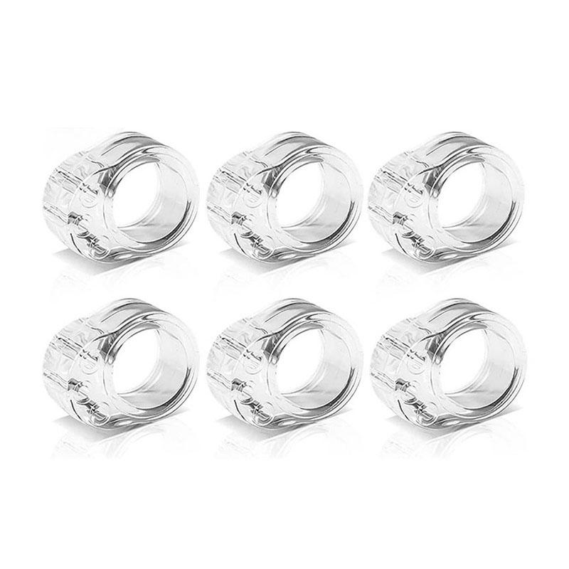 

WTEMPO 6PCS PVC Transparent Single Ring O-shaped Door Handle Buffer Anti-collision Ring Door Handle Pressure Wreath 6pcs белый